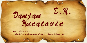 Damjan Mučalović vizit kartica